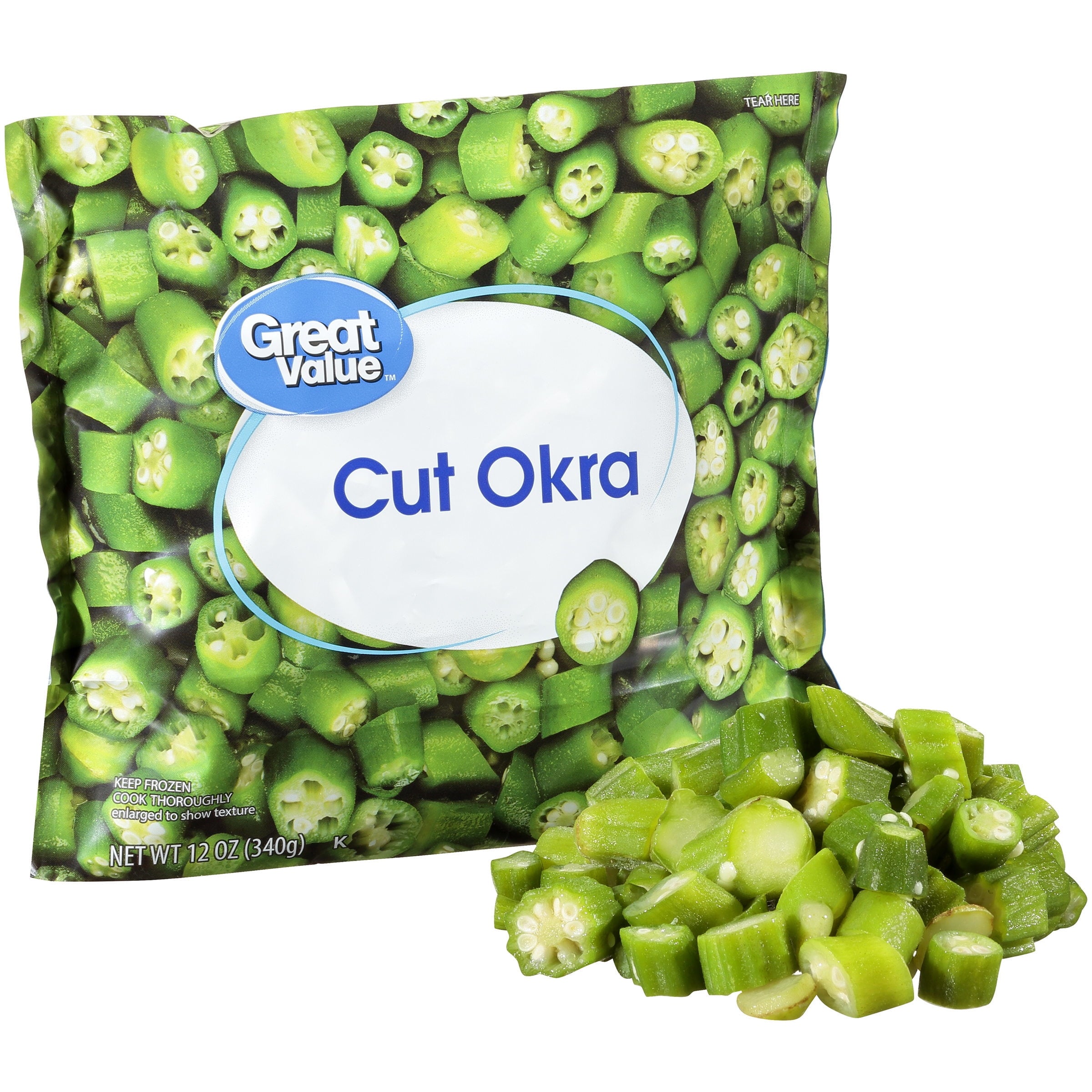 Great Value Cut Okra Frozen 12 Oz
