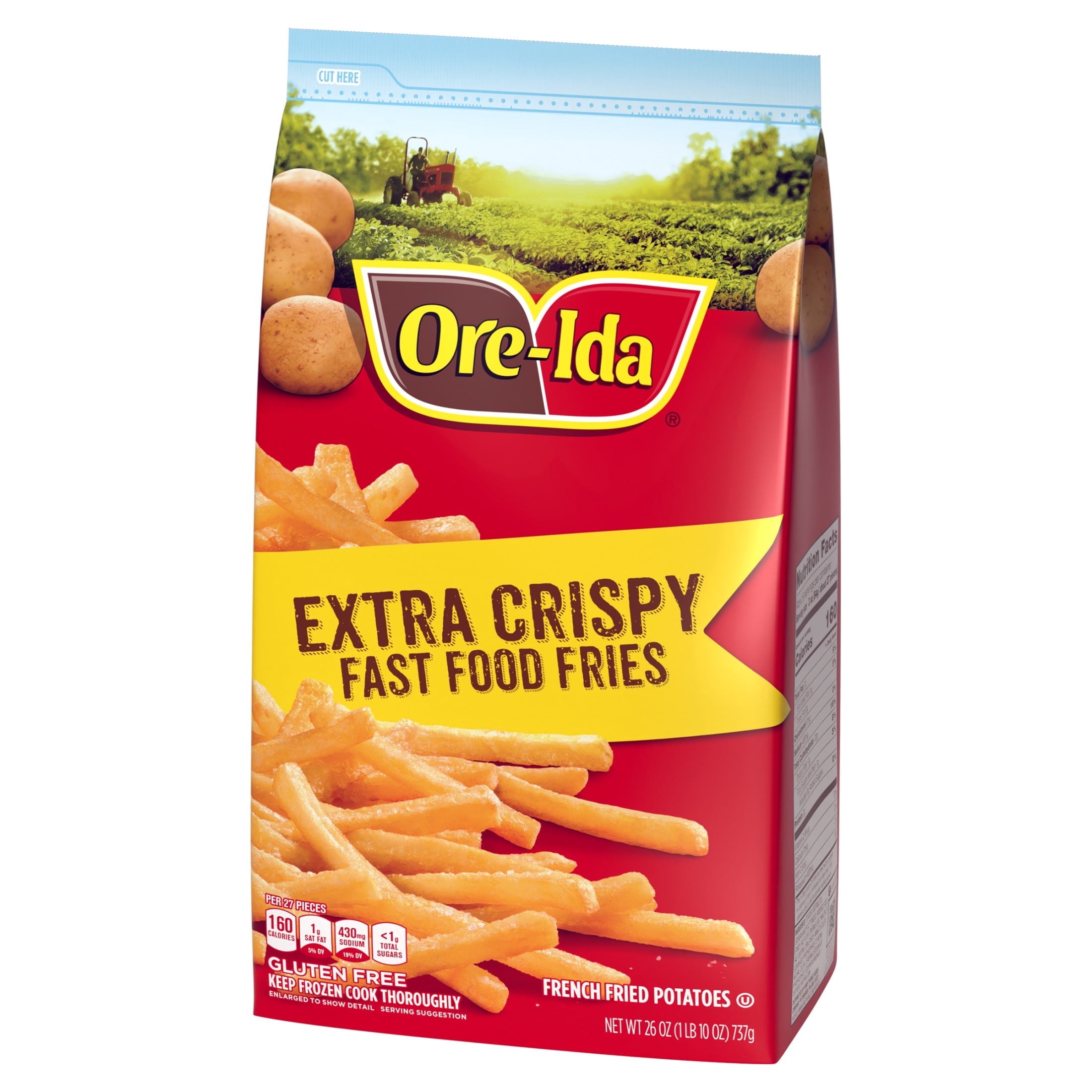 Ore-Ida Extra Crispy Fast Food Fries Frozen Potatoes 26 Oz