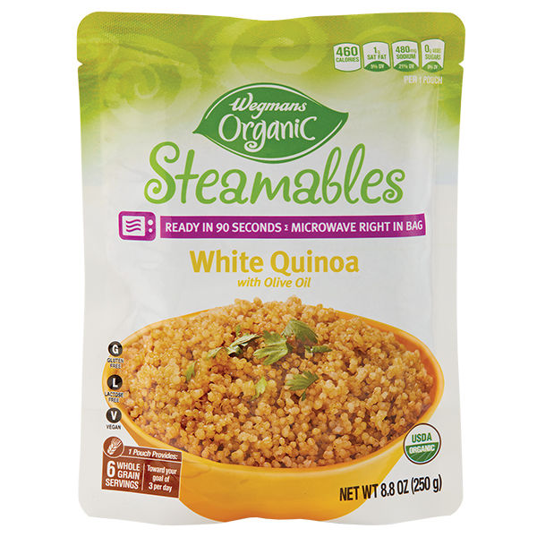 Wegmans Organic Steamables White Quinoa with Olive Oil 8.8 oz