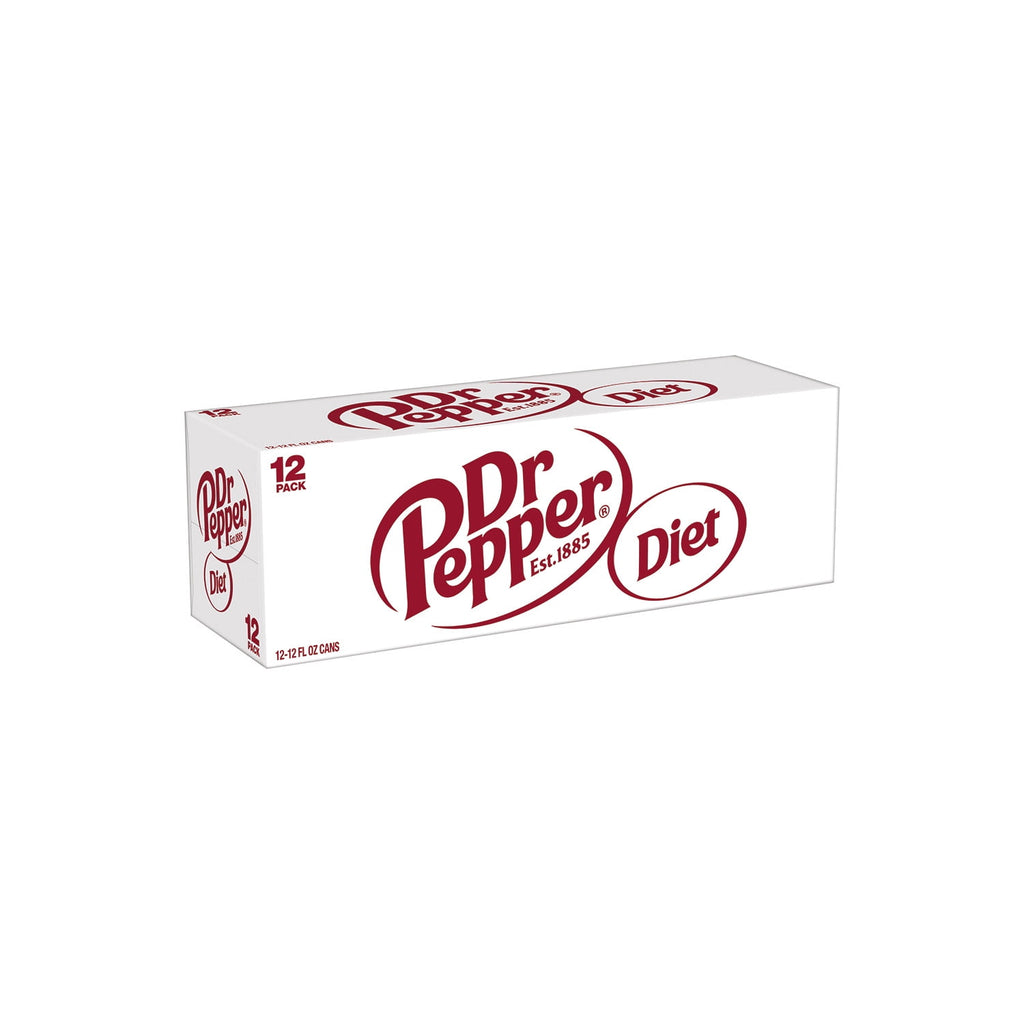 Diet Dr Pepper Soda Pop Cans 12 Fl Oz 12 Pack