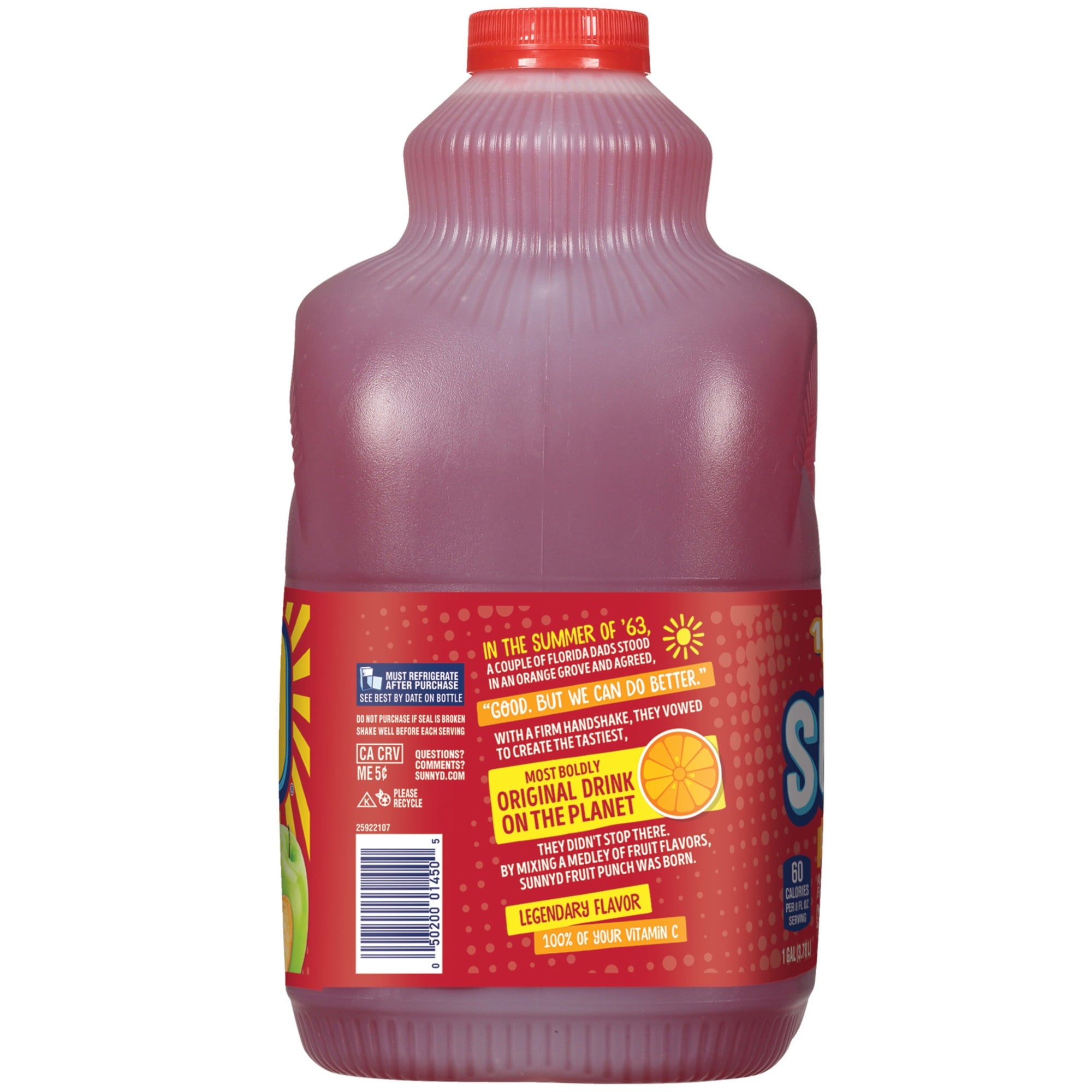 SunnyD Fruit Punch Juice Drink 1 Gallon Bottle
