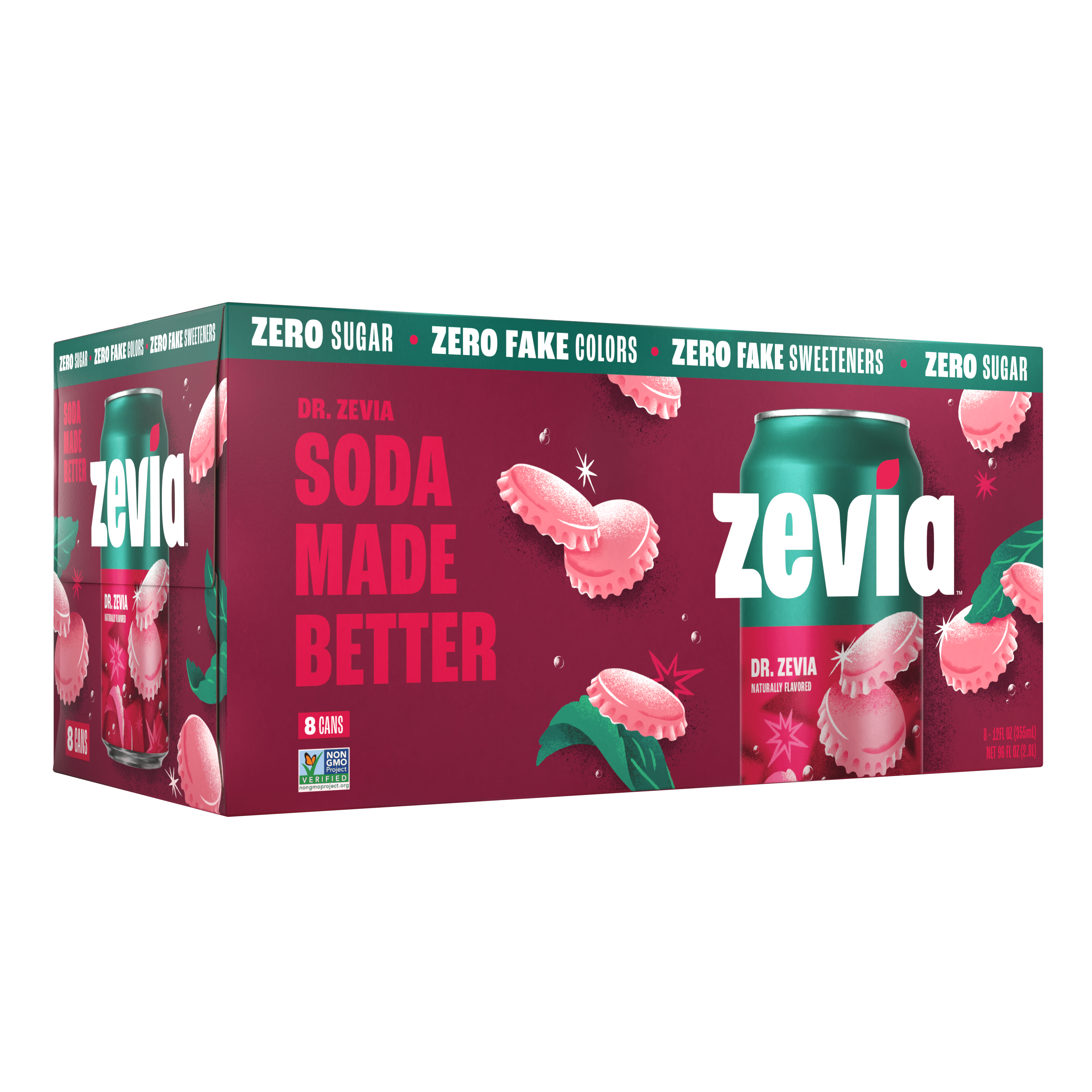 Zevia Zero Calorie No Sugar Dr. Zevia Soda Pop Cans 12 Fl Oz 8 Pack