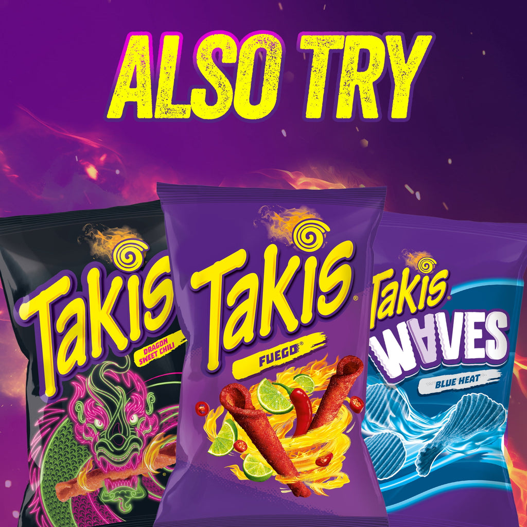 Hot Chili Pepper Rolled Tortilla Chips 9.9 Oz Takis