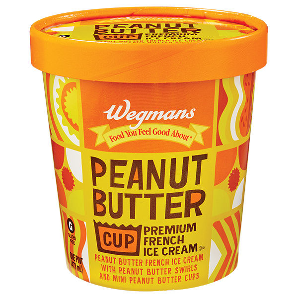 Wegmans Peanut Butter Cup Premium French Ice Cream 16 fl. oz.