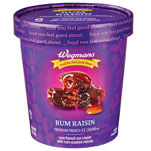Wegmans Rum Raisin Premium French Ice Cream 1.5 Qt