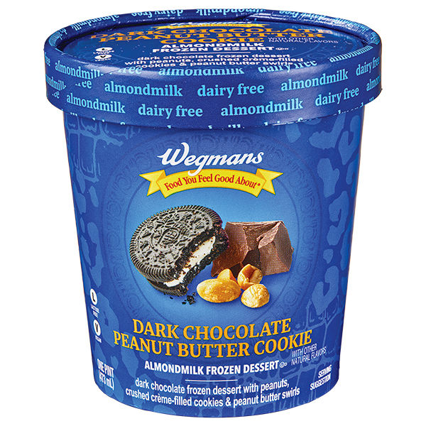 Wegmans Dark Chocolate Peanut Butter Cookie Plant-Based Almondmilk Frozen Dessert