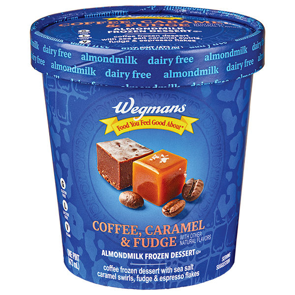 Wegmans Coffee Caramel Fudge Plant-Based Almondmilk Frozen Dessert 1 Pint