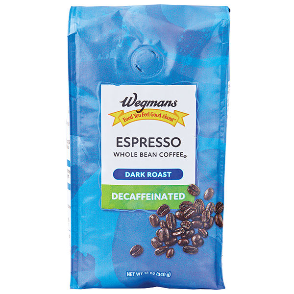 Wegmans Decaf Espresso Whole Bean Coffee 12 Oz