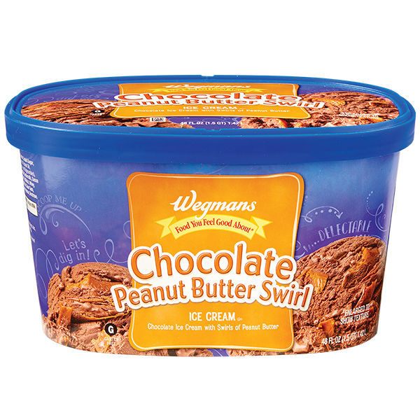 Wegmans Chocolate Peanut Butter Swirl Ice Cream 48 fl. oz.