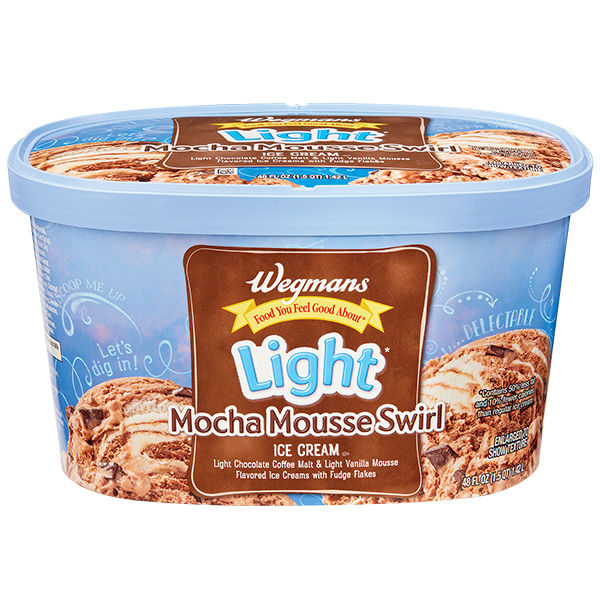 Wegmans Light Mocha Mousse Swirl Ice Cream 48 Oz