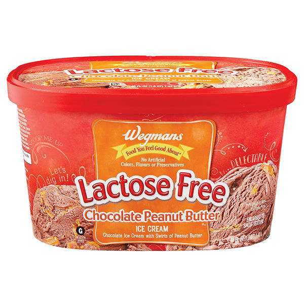 Wegmans Lactose Free Chocolate Peanut Butter Ice Cream 48 Fl Oz