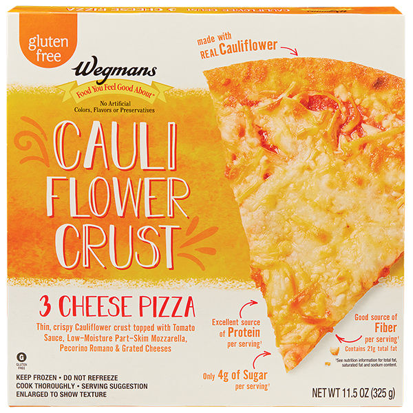 Wegmans Cauliflower Crust 3 Cheese Pizza 11.5 Oz