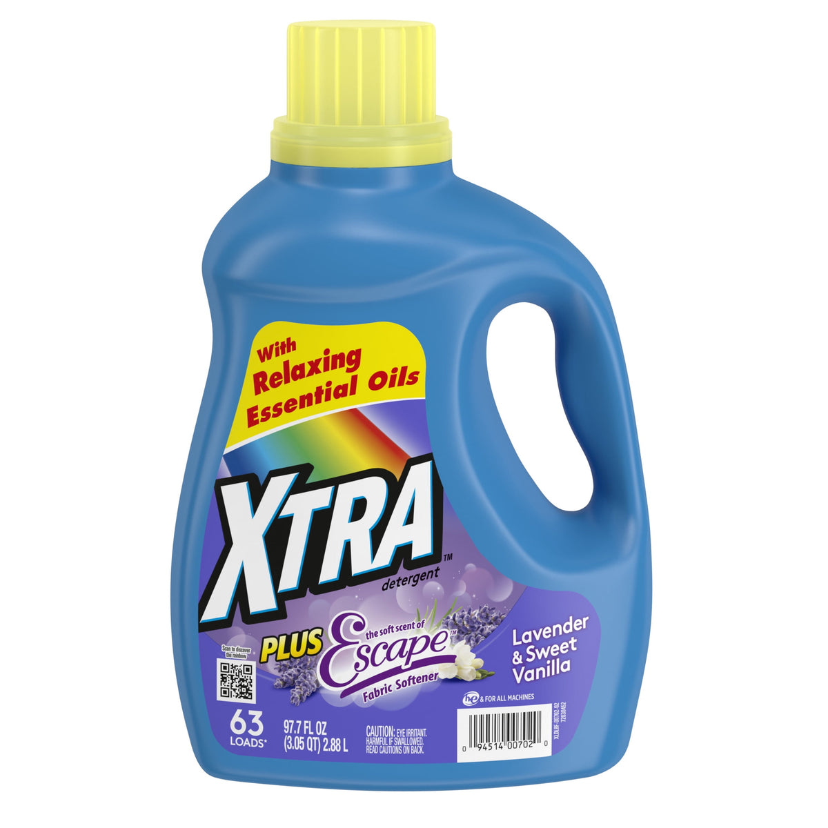 Xtra Plus Scent of Escape Lavender & Sweet Vanilla Liquid Laundry Detergent 97.7 fl oz 63 Loads