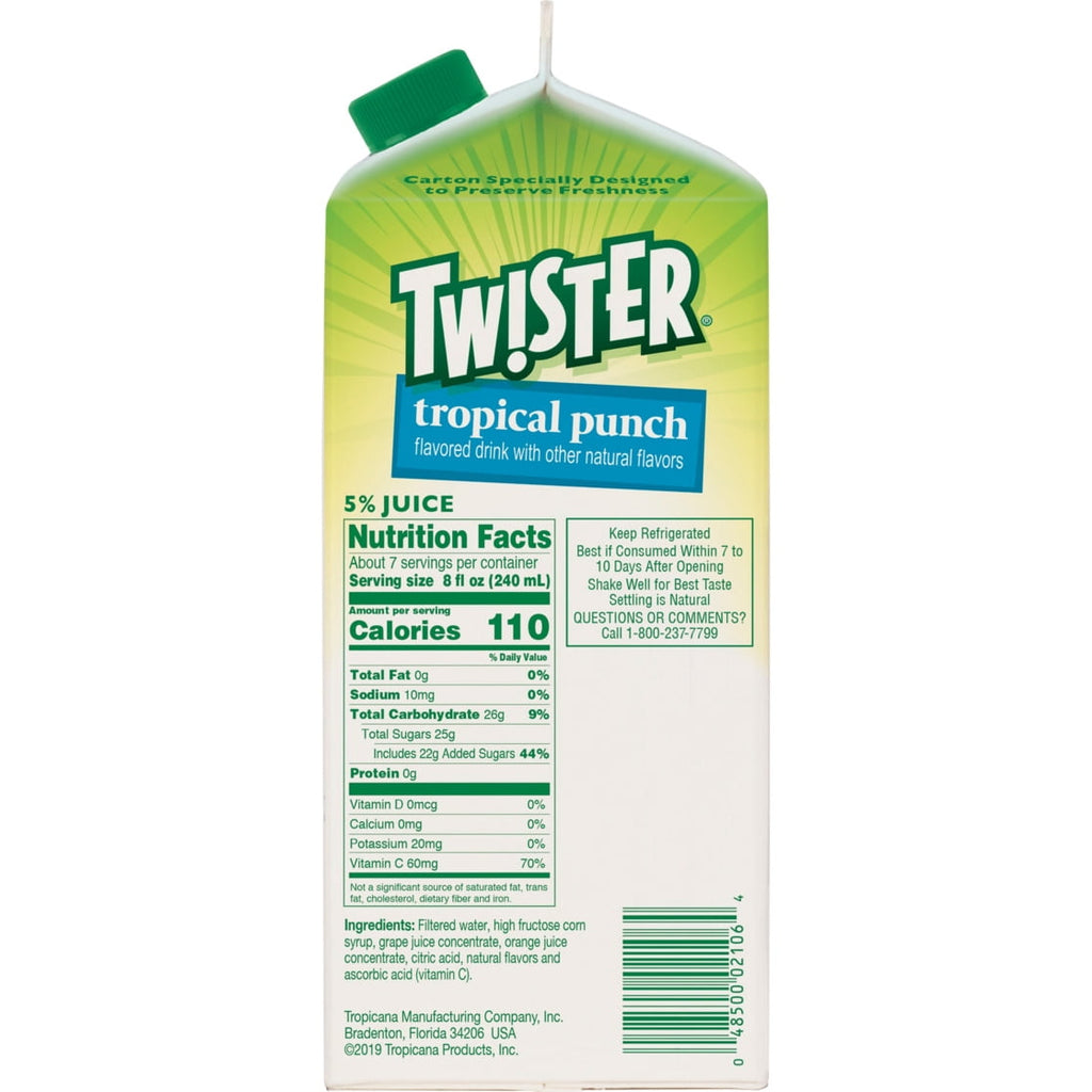 Twister Tropical Punch Flavored Drink 59 fl oz Carton