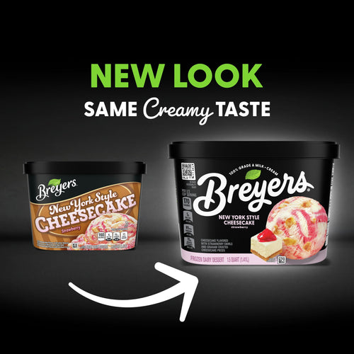 Breyers New York Cheesecake Strawberry Frozen Dessert 48 Oz