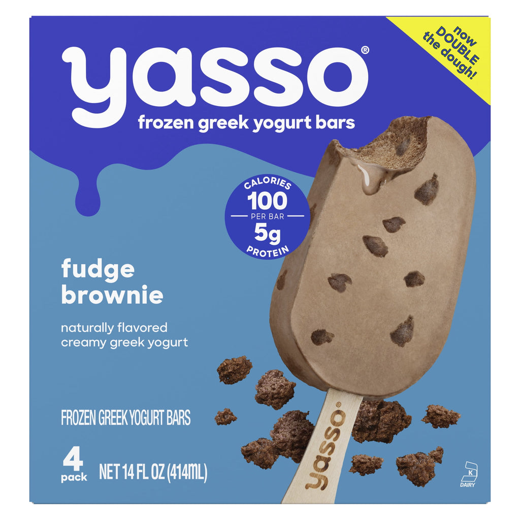 Yasso Greek Yogurt Creamy Fudge Brownie Ice Cream Bars 4 Count 14 Fl Oz Box