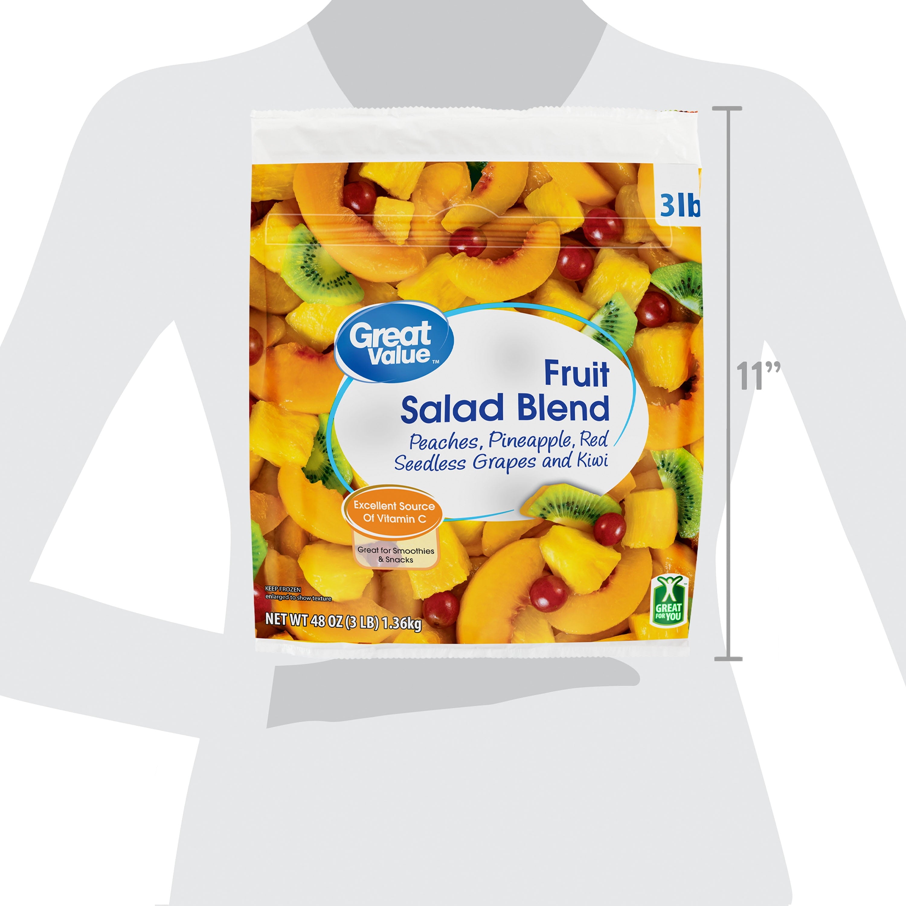 Great Value Fruit Salad Blend Frozen 48 Oz