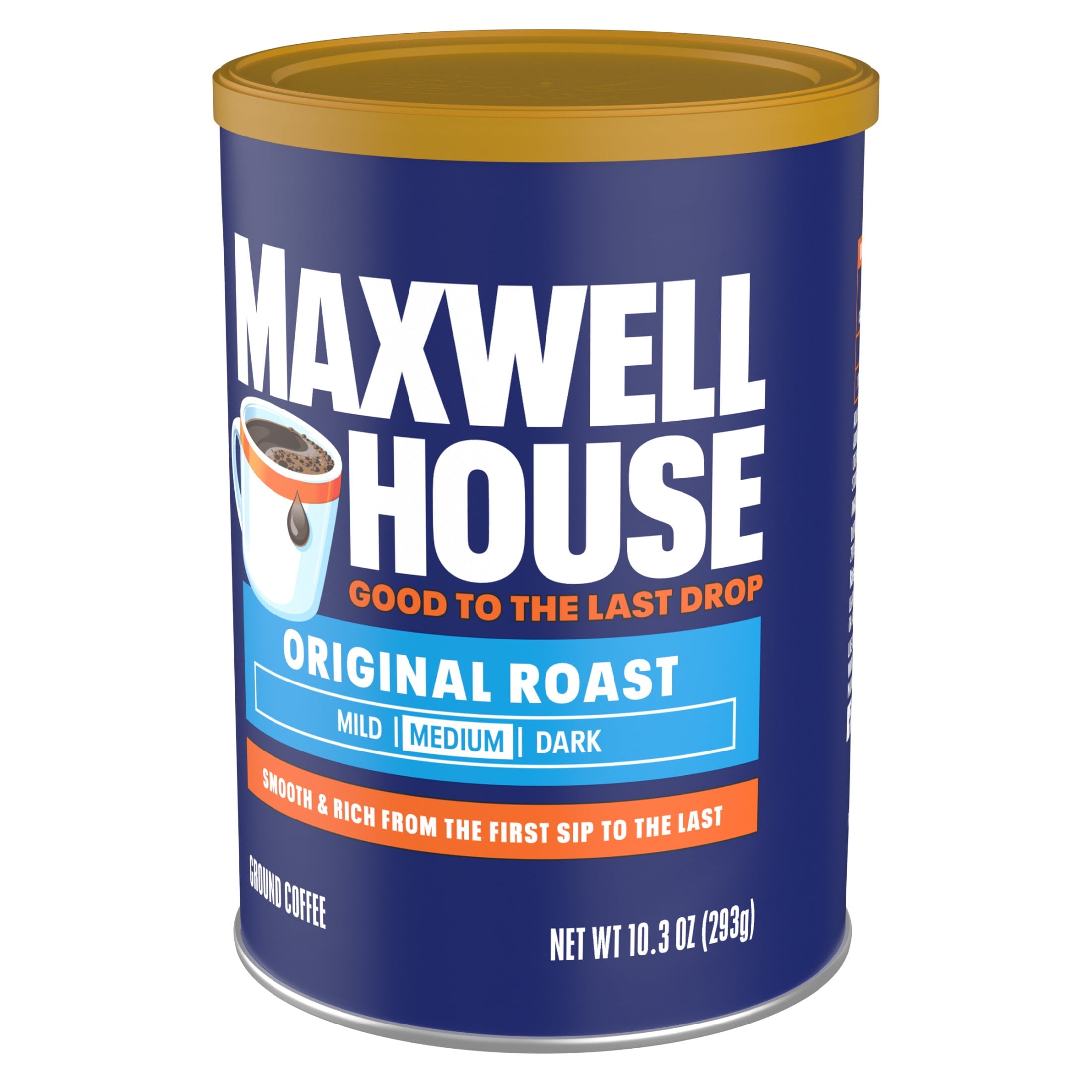 Maxwell House Original Roast Naturally Caffeinated Medium Roast Ground Coffee 10.3 oz Canister