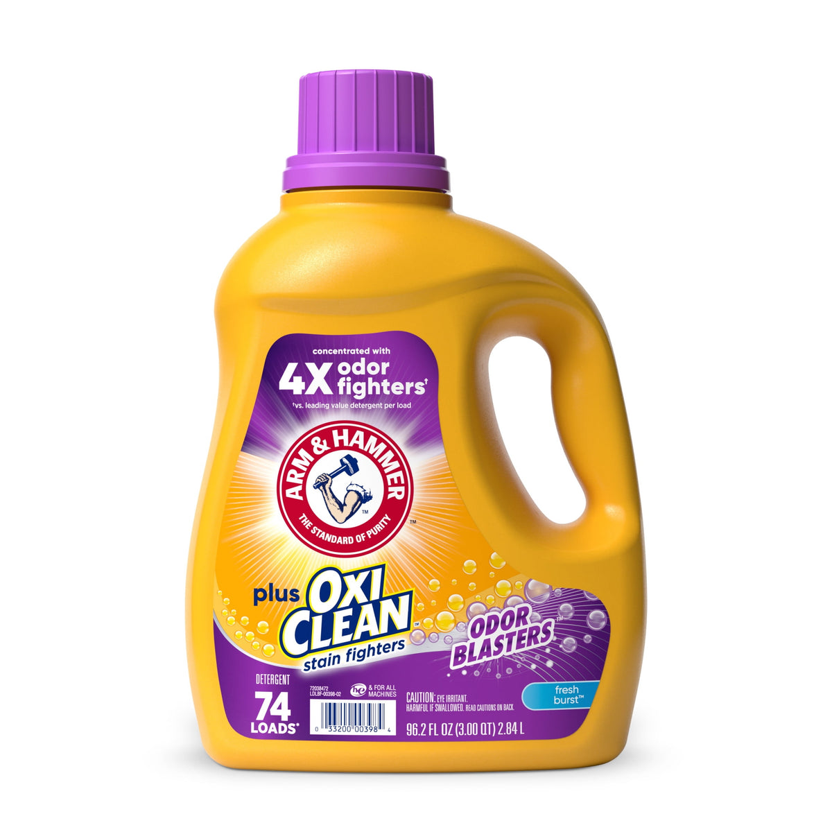 ARM & HAMMER Plus OxiClean Odor Blasters Liquid Laundry Detergent Fresh Burst 96.2 fl oz 74 Loads