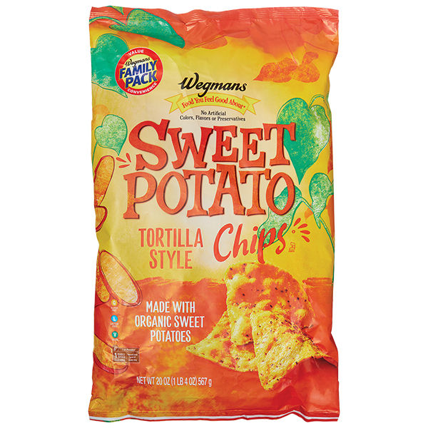 Wegmans Sweet Potato Tortilla Style Chips Family Pack 20 Oz