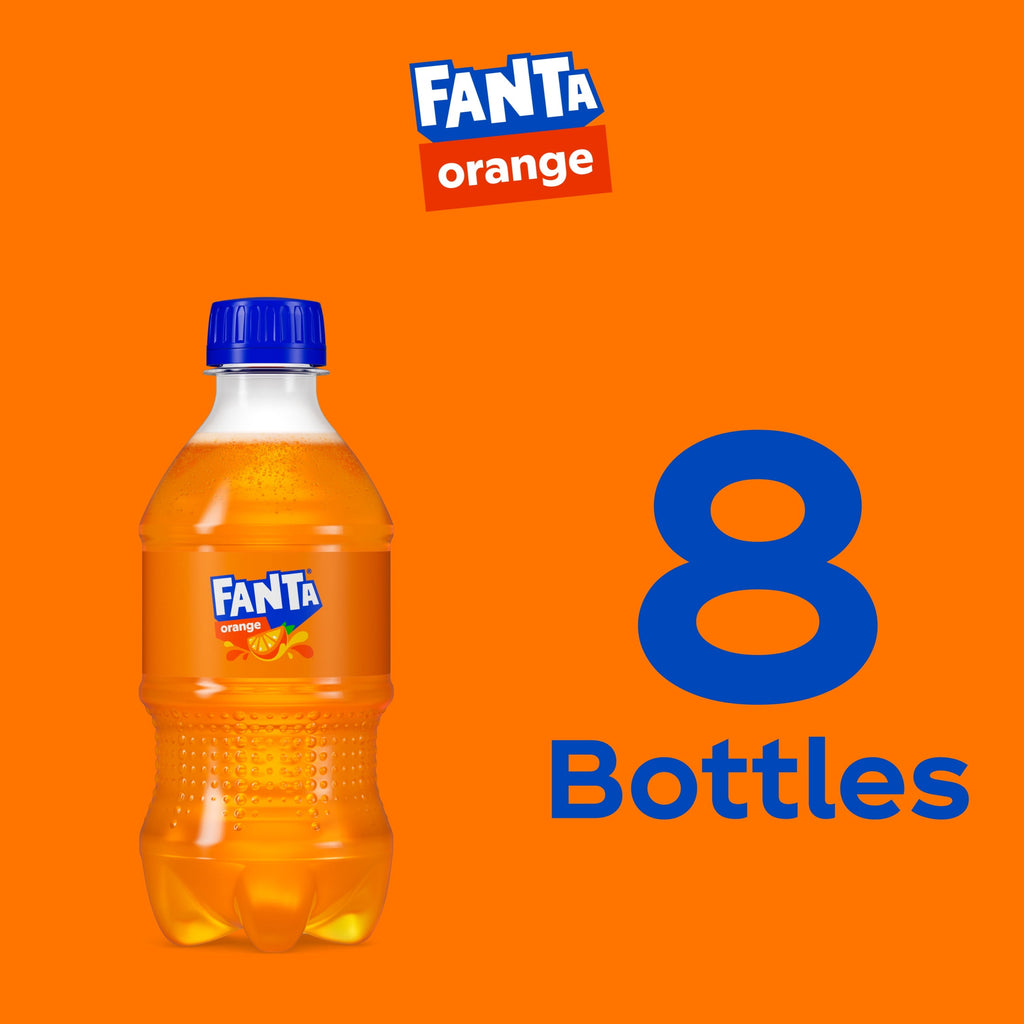 Fanta Orange Soda Pop Bottles 12 Fl Oz 8 Pack