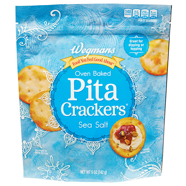 Wegmans Sea Salt Pita Crackers 5 Oz