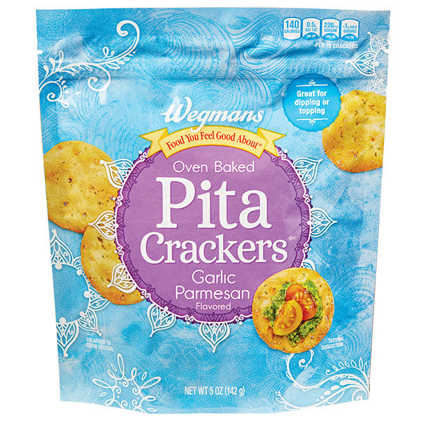 Wegmans Garlic Parmesan Pita Crackers 5 Oz