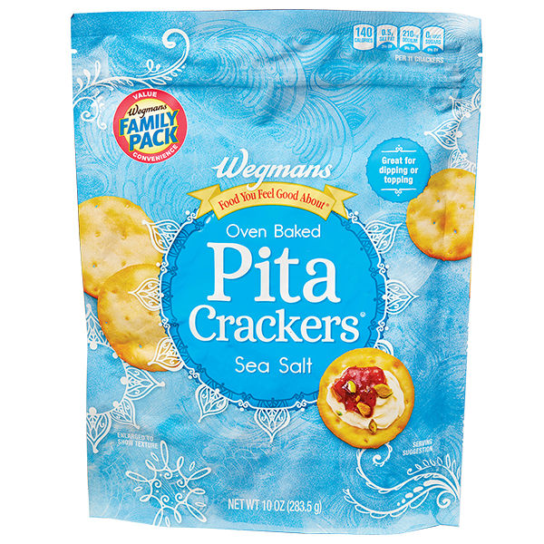 Wegmans Sea Salt Pita Crackers 5 Oz