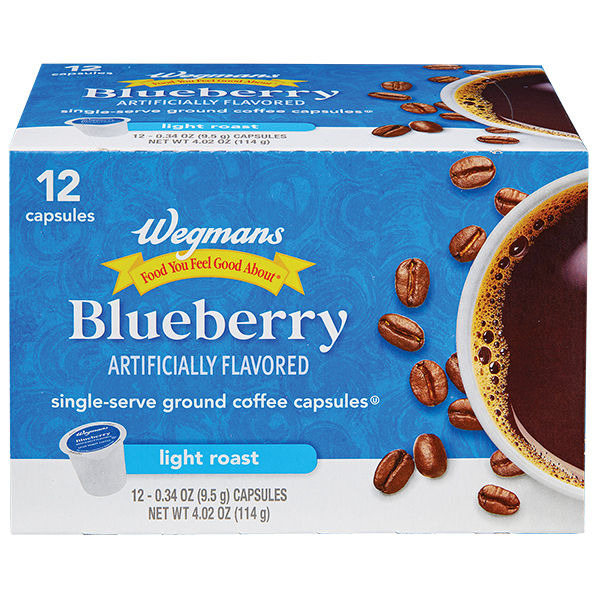 Wegmans Blueberry Light Roast Coffee Capsules 12 Count