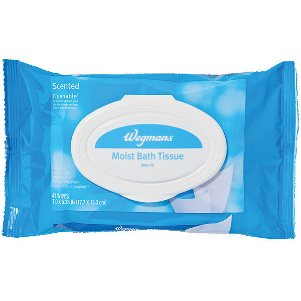 Wegmans Scented Flushable Moist Bath Tissue 42 Count