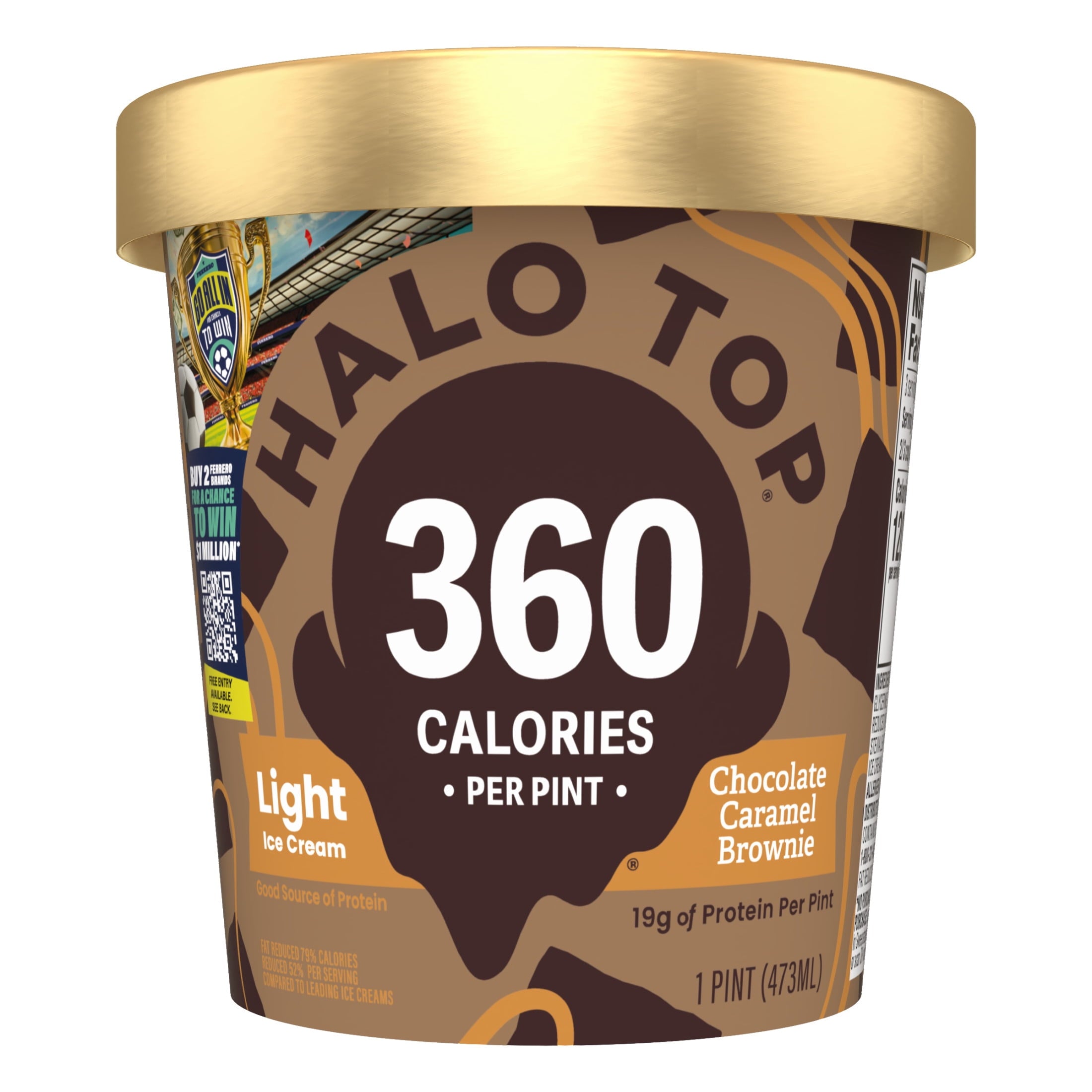 Halo Top Chocolate Caramel Brownie Light Ice Cream 16 Fl Oz