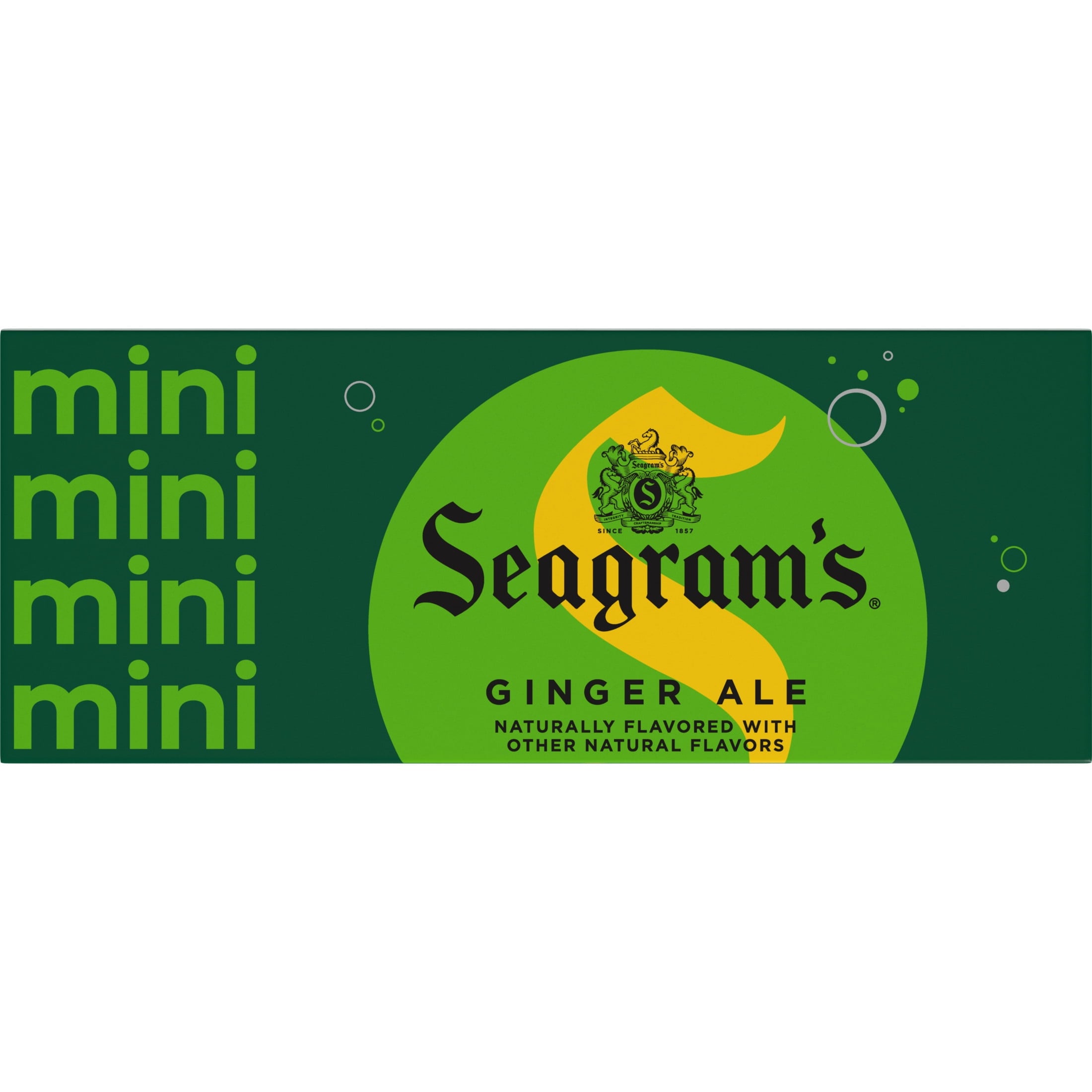 Seagram's Ginger Ale Soda Pop Mini Cans 7.5 Fl Oz 10 Pack