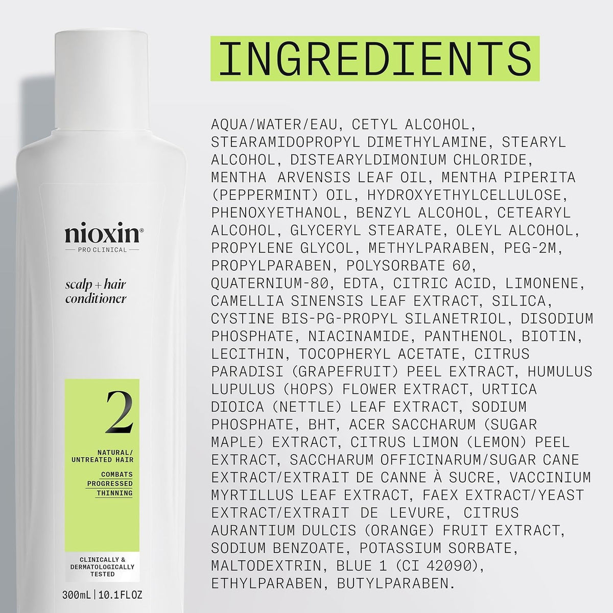 Nioxin System 2 Scalp Therapy Conditioner for Light Thinning 10.1 oz