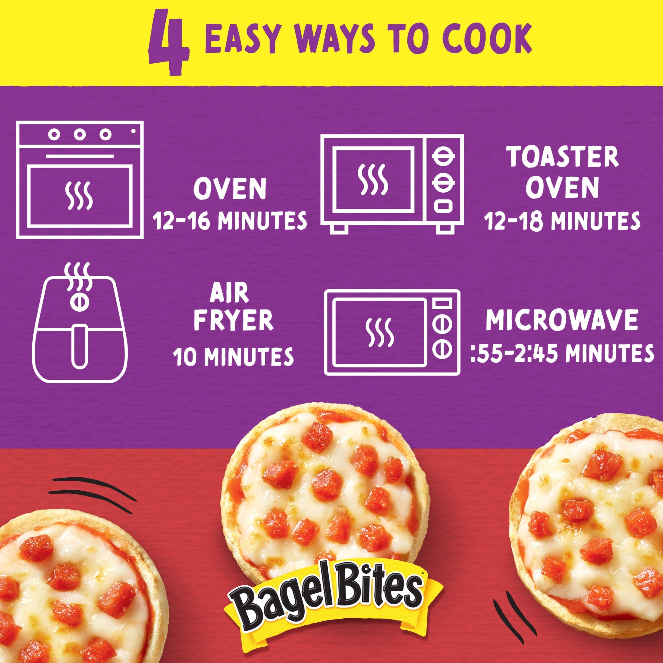 Bagel Bites Cheese And Pepperoni Mini Pizza Bagel Frozen Snacks 40 Count 2.62 Lb