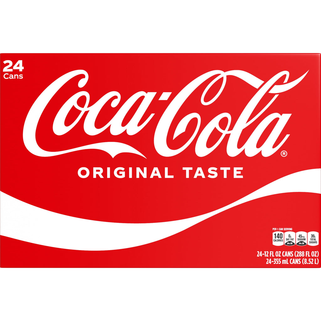 Soda Pop Cans 12 Fl Oz 24 Pack Coca-Cola