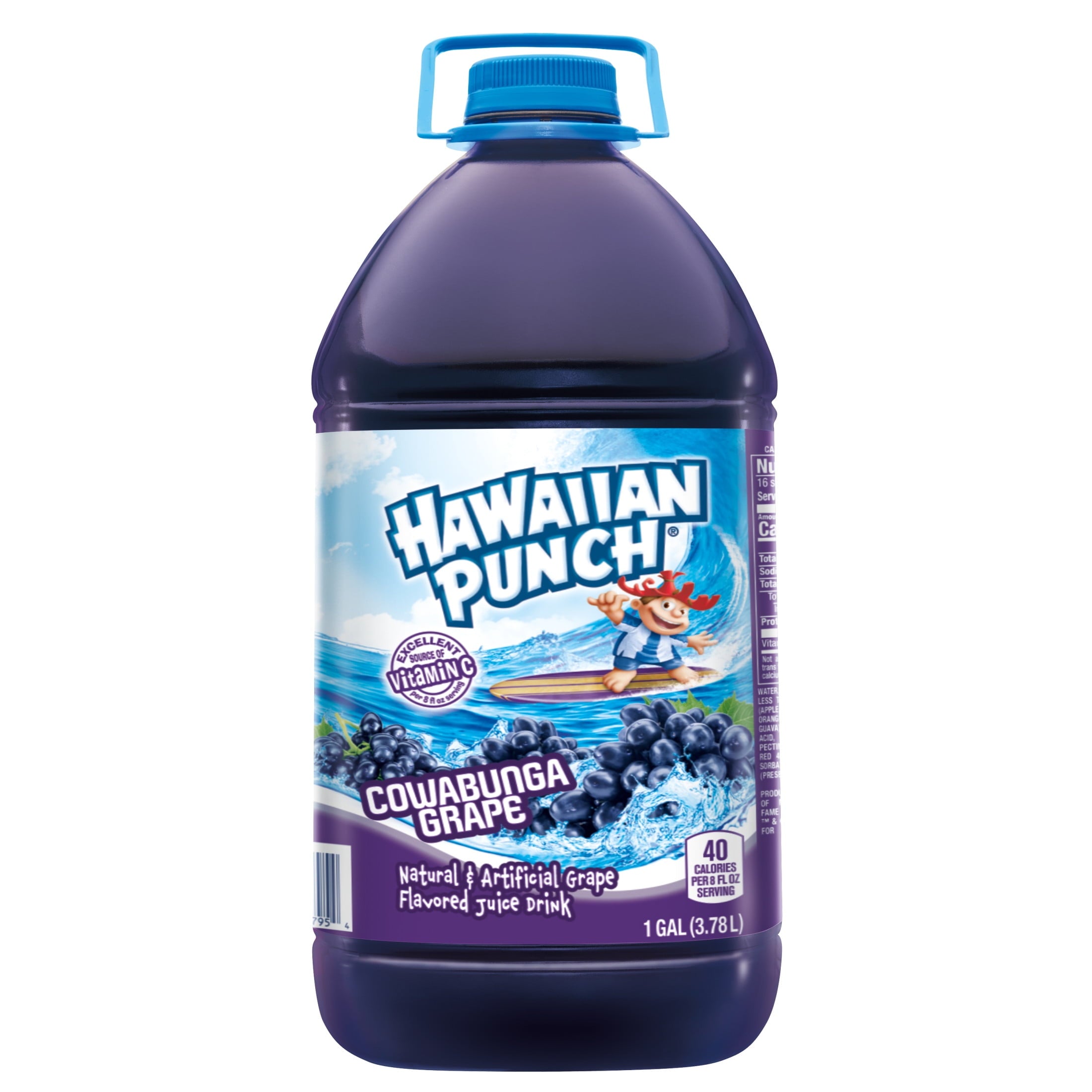 Hawaiian Punch Cowabunga Grape Juice Drink 1 gal Bottle