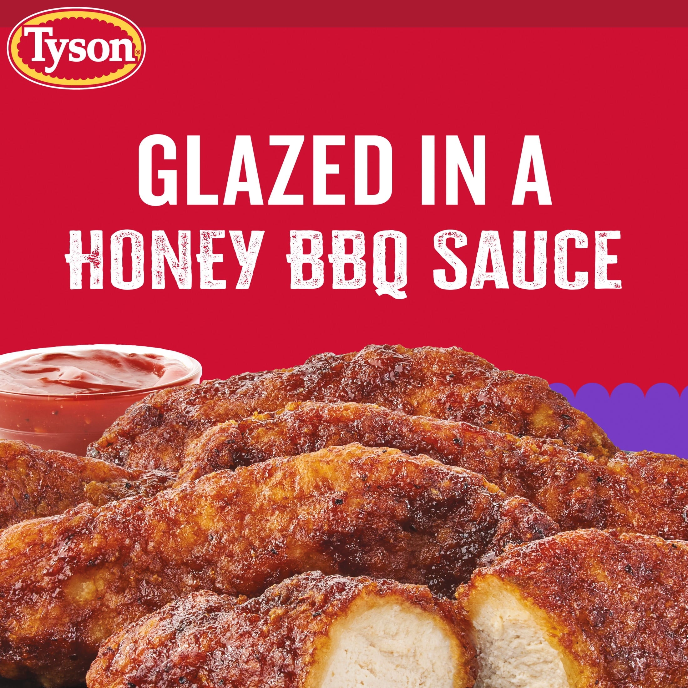 Tyson Honey BBQ Flavored Chicken Strips Frozen 25 Oz