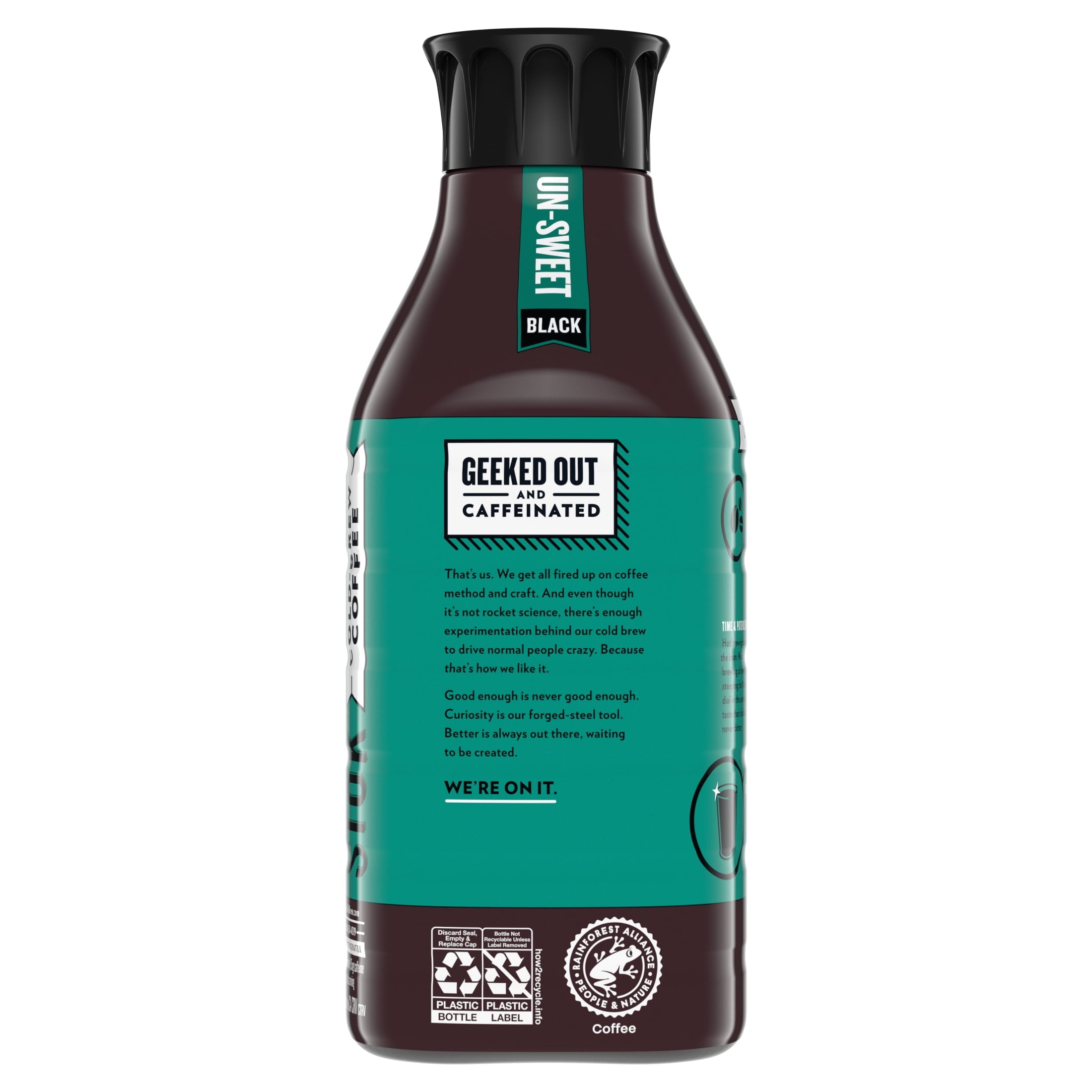 SToK Bold & Smooth Medium Roast Black Unsweetened Ready to Drink Cold Brew Coffee 48 fl oz Bottle
