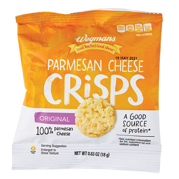 Wegmans Parmesan Cheese Crisps Original 0.63 Oz