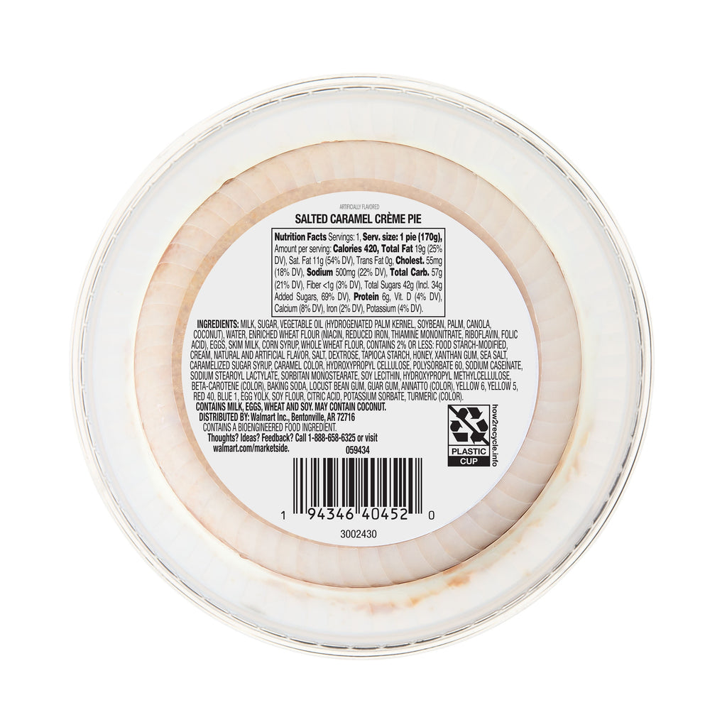 Mini Salted Caramel Creme Pie 6 Oz Marketside