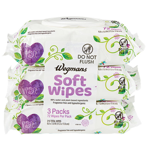 Wegmans Soft Fragrance Free Baby Wipes 216 Ct 3 Packs