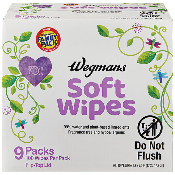 Wegmans Soft Baby Wipes 9 Pack 900 Count