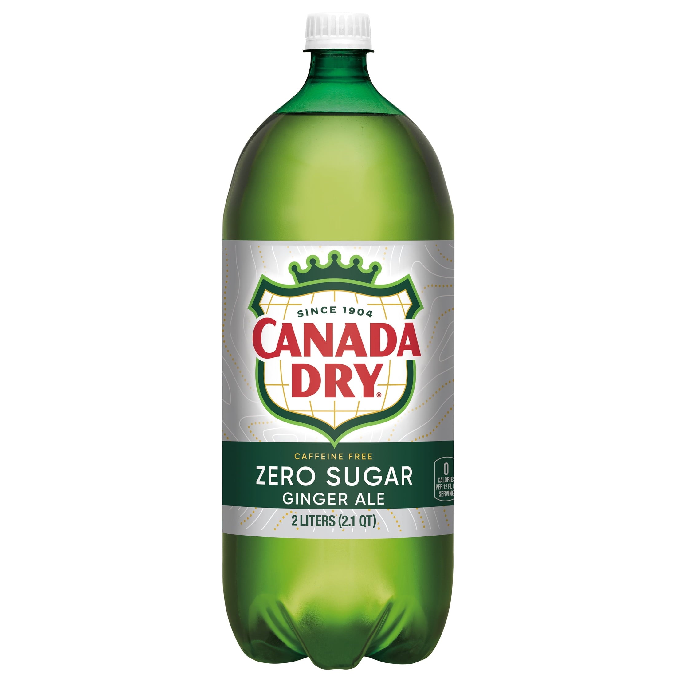 Canada Dry Caffeine Free Zero Sugar Ginger Ale Soda Pop Bottle 2 L