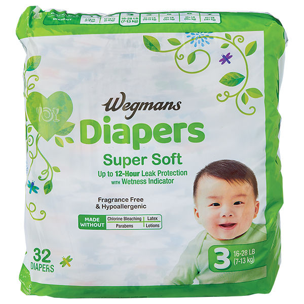 Wegmans Diapers Super Soft Size 3 32 Ct