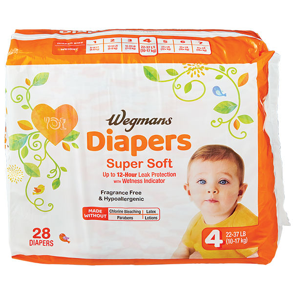 Wegmans Diapers Super Soft Size 4 28 Count