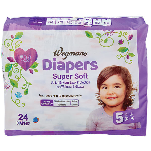 Wegmans Super Soft Diapers Size 5 24 Count