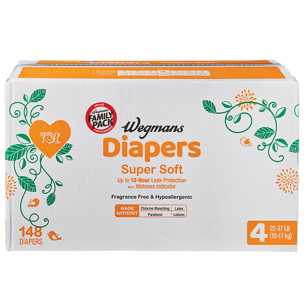 Wegmans Diapers Super Soft Size 4 Family Pack 88 Ct