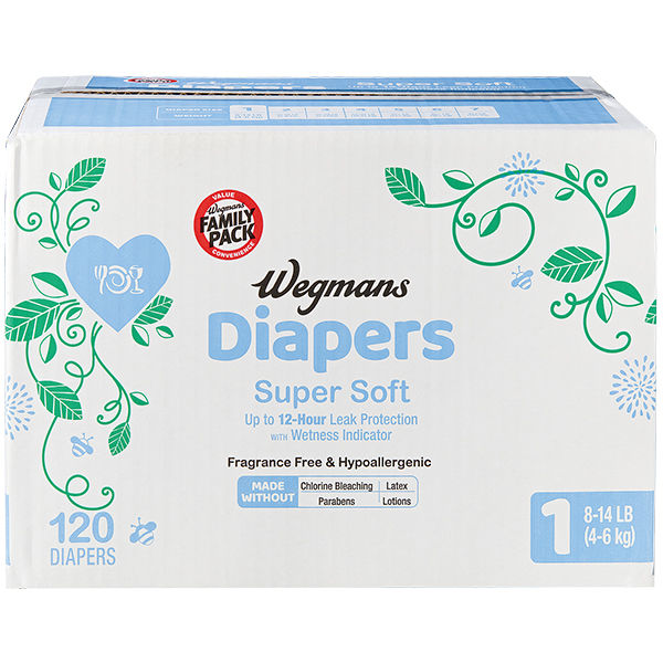 Wegmans Diapers Super Soft Size 1 120 Count