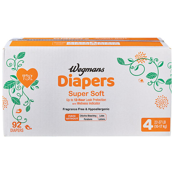 Wegmans Diapers Super Soft Size 4 92 Count