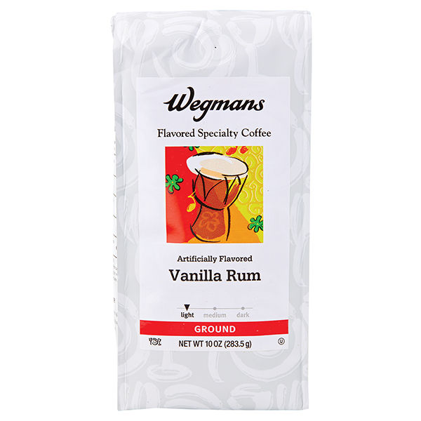 Wegmans Vanilla Rum Flavored Specialty Ground Coffee 10 Oz